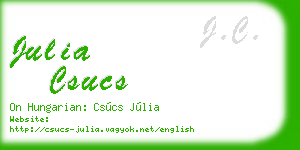 julia csucs business card