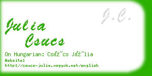 julia csucs business card